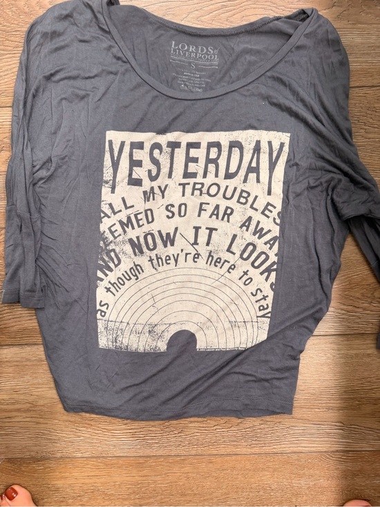 Tops - Lords of Liverpool "Yesterday" Graphic Tee - Charcoal 0160